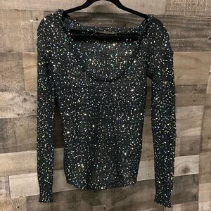 Material Girl Sparkle Shirt Women’s Size XS